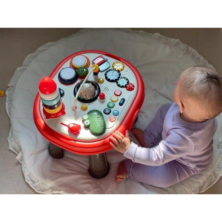 Baby Activity Center 4-In-1 Multi Functional Active Learning Center Activity Station And Block Building Table - quixoticmuses