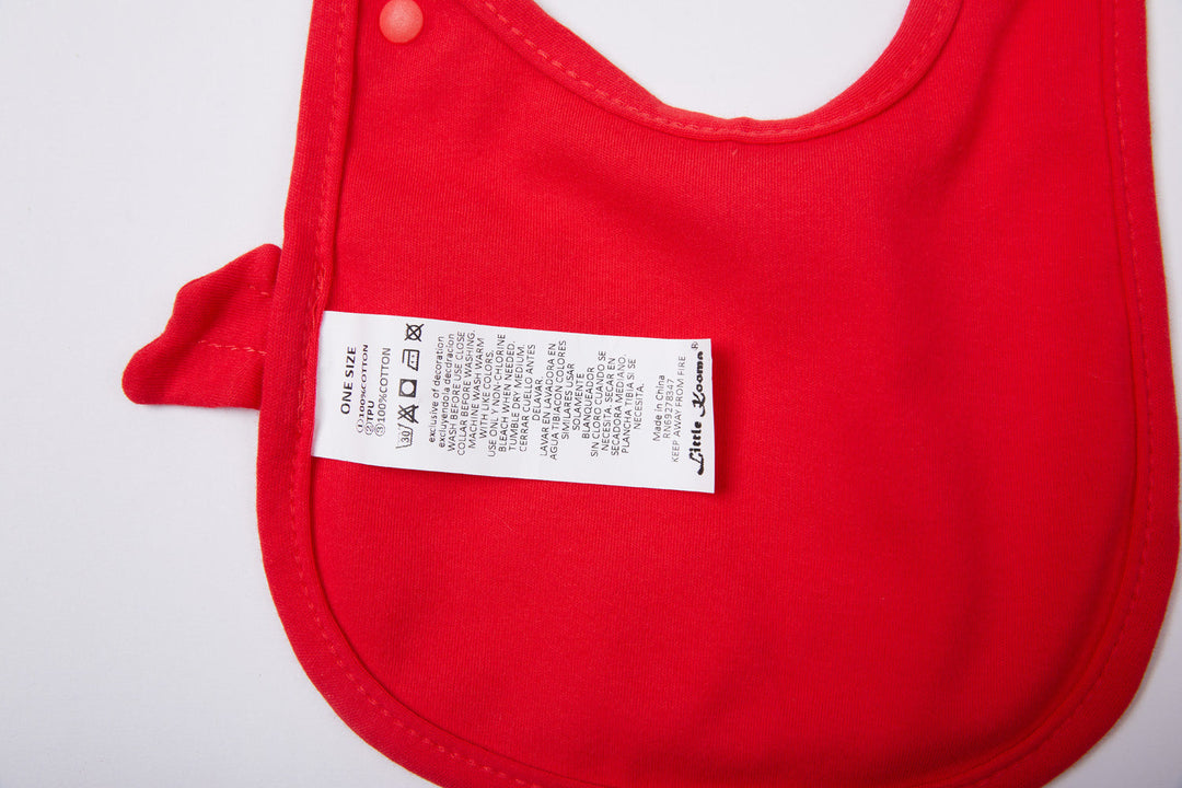 Chinese New Year Red Waterproof Bibs Dancing Lion Little Fish Designs Limited Edition For CNY Bibs - quixoticmuses