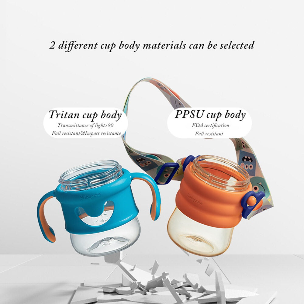 Babycare Baby Sippy Cup PPSU/Tritan BPA Free Baby Drinking Cup With Straw Kids Water Bottle 220/300ml Pudizzy Series - quixoticmuses