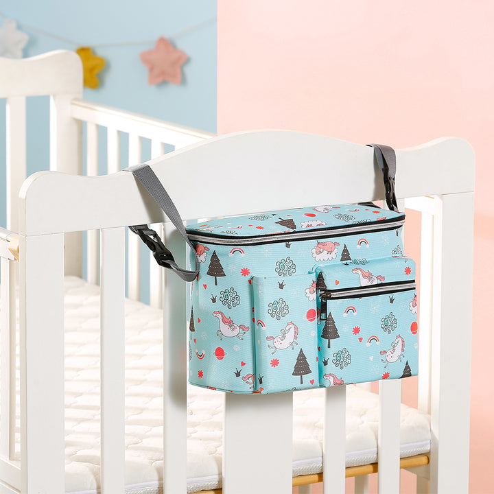 Baby Print Stroller Organizer Bag Pram Hang Pouch - quixoticmuses