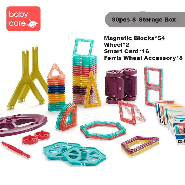 Babycare Baby & Kids Magnetic Building Blocks Set Early Educational Toy - quixoticmuses