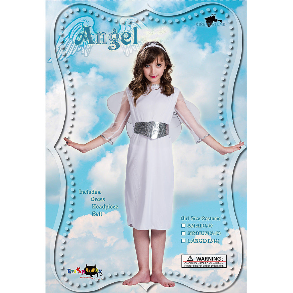 Kids Halloween Costume White Angel Set - quixoticmuses