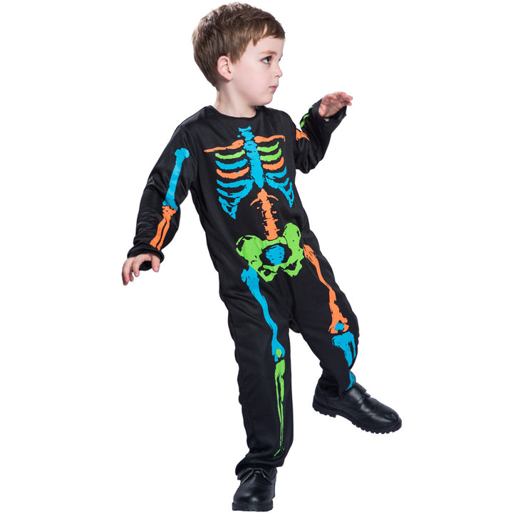 Kids Halloween Costume Colorful Skeleton FT20464 - quixoticmuses