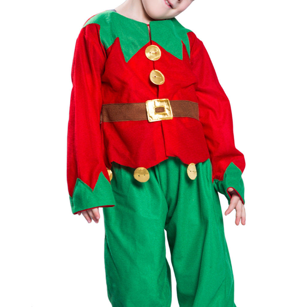 Kids Christmas Outfit Christmas Elf Red n Green Set - 1210 - quixoticmuses