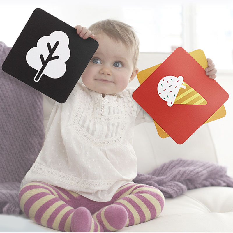 Baby Visual Stimulus Cards Early Education Card Visual Card Color Card Four Packs - quixoticmuses