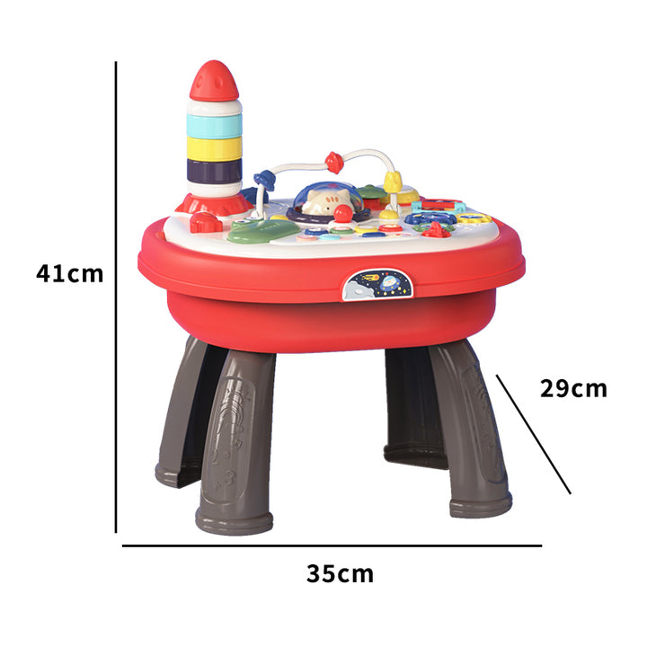 Baby Activity Center 4-In-1 Multi Functional Active Learning Center Activity Station And Block Building Table - quixoticmuses