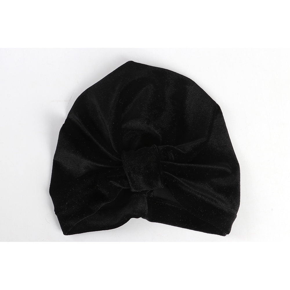 Baby Girl's Velour Turban Hat w Knot - 0816 - quixoticmuses