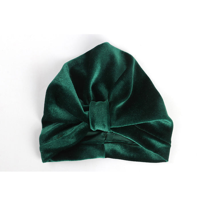 Baby Girl's Velour Turban Hat w Knot - 0816 - quixoticmuses