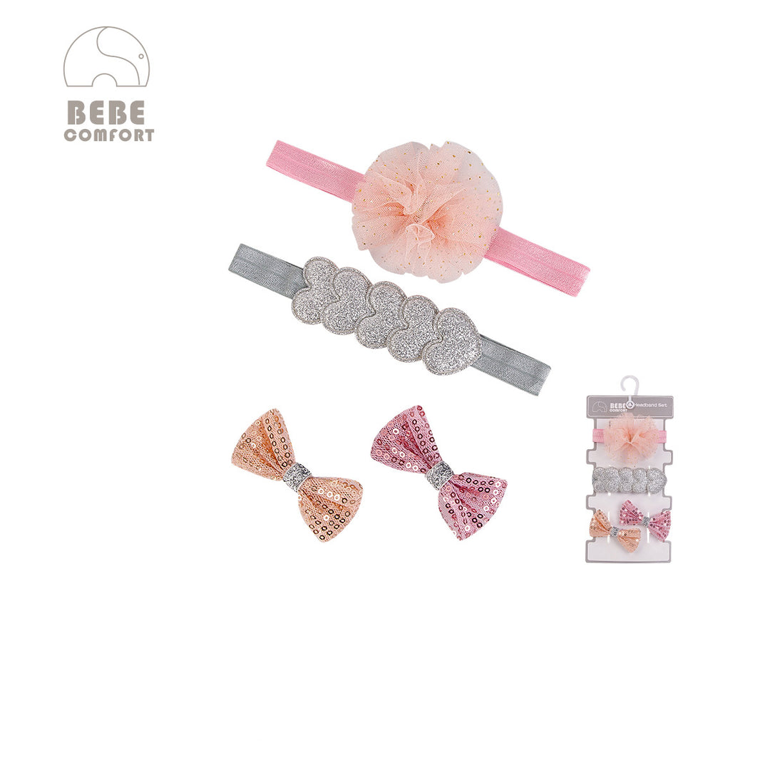 BEBE Comfort Headwraps n Hair Clips 4 Pcs Set BC73078 - quixoticmuses