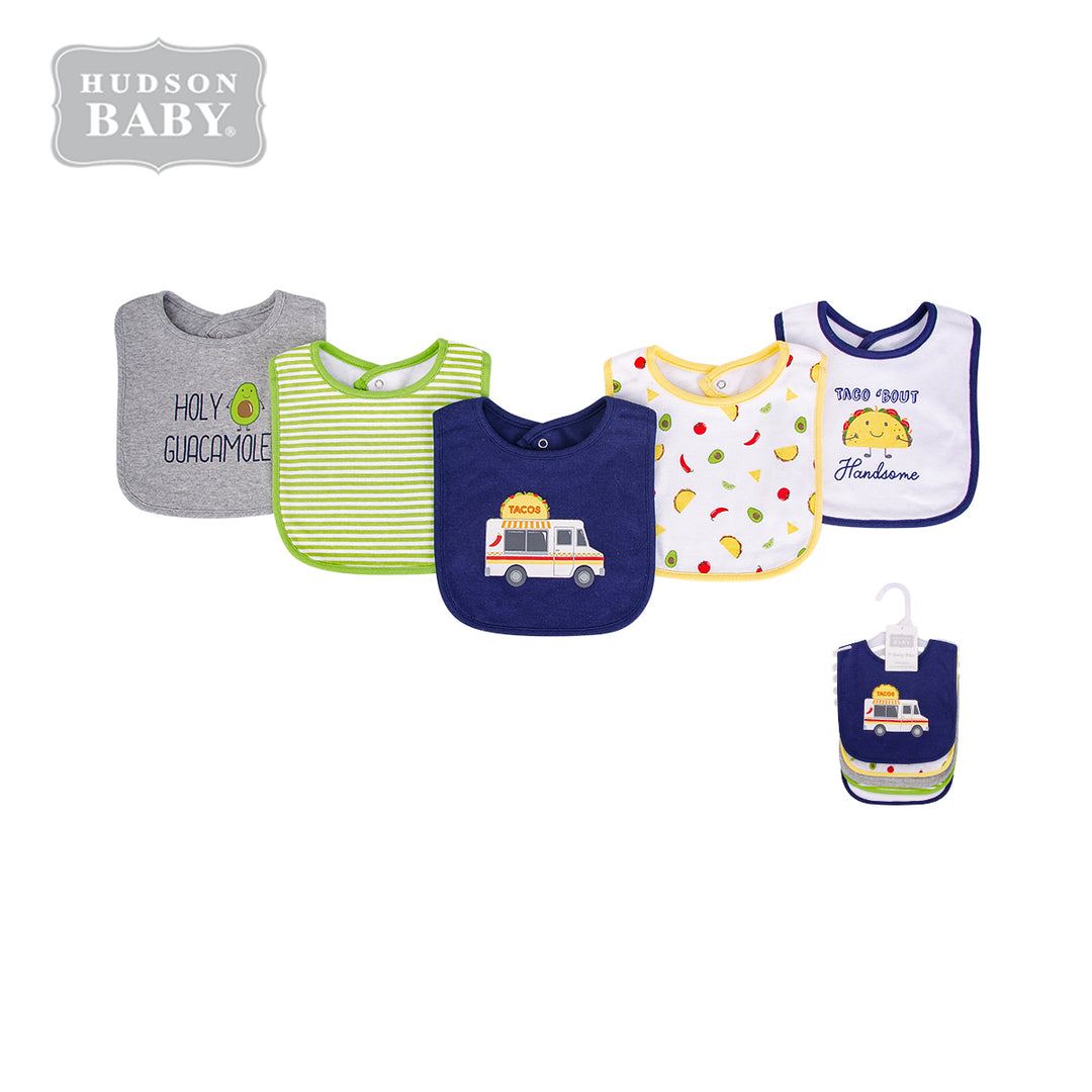 Baby 5pc Interlock Bibs Tacos 17580 - quixoticmuses