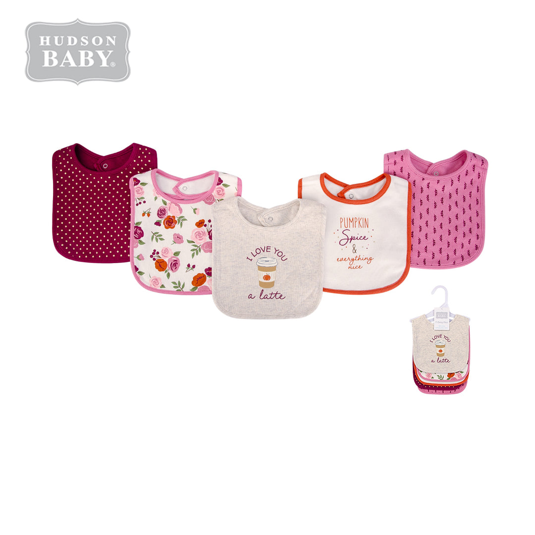 Baby 5pc Interlock Bibs Latte 17584 - quixoticmuses