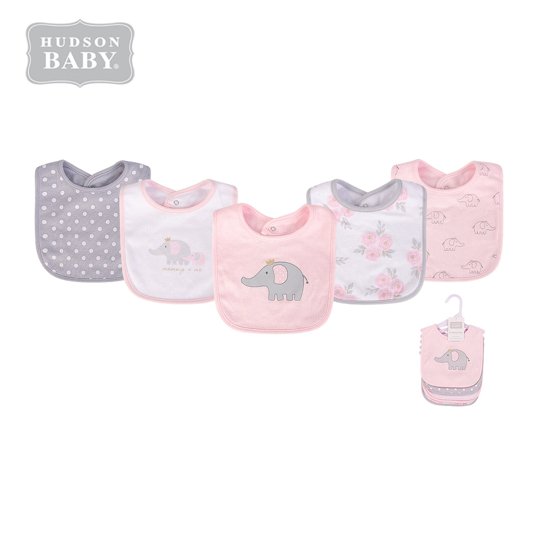 Baby 5pc Interlock Bibs Elephant 19615 - quixoticmuses