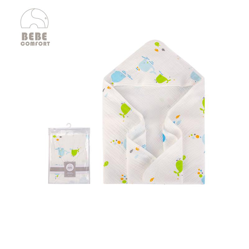 Bebe Comfort Baby Muslin Hooded Swaddle Blanket 76 x 76cm BC51511 - quixoticmuses