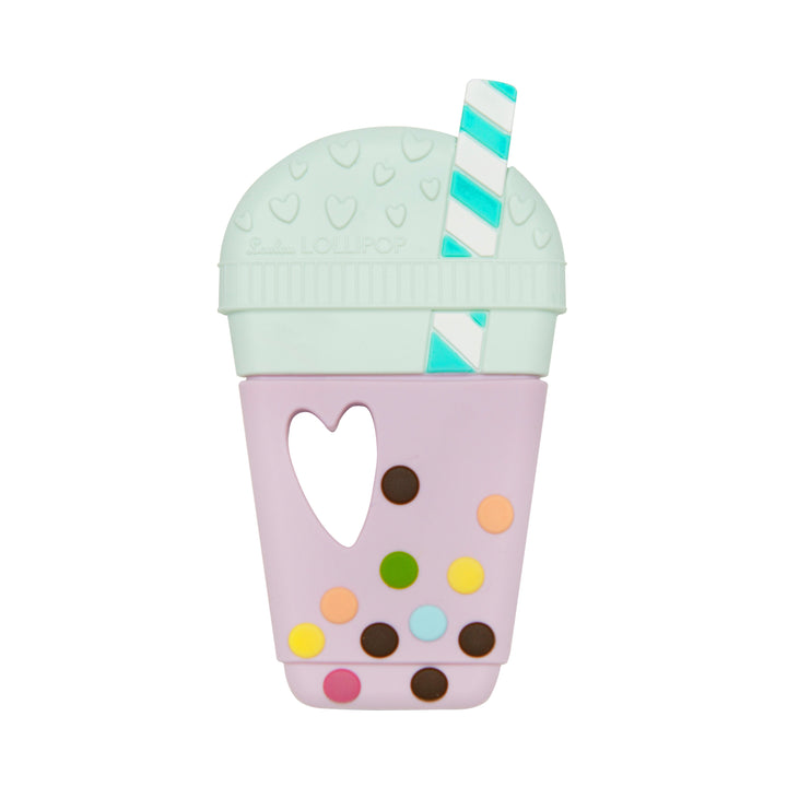 Taro Bubble Tea Baby Teether Set Gem - Lilac Mint - quixoticmuses