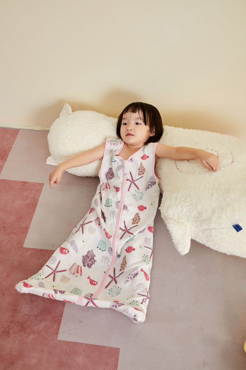 Baby Wearable Muslin Blanket Sleeveless Sleeping Bag 3-Way Zipper Pink - quixoticmuses