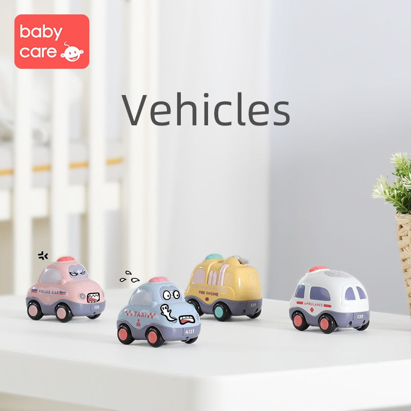 Babycare Baby Toys Mini Cars Set Cartoon Trucks Vehicles Transportation Car Toys for Boys and Girls 4pcs - quixoticmuses