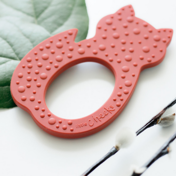 Baby Teether Set Fox Rust Silicone Teether Set By Little Cheeks - quixoticmuses