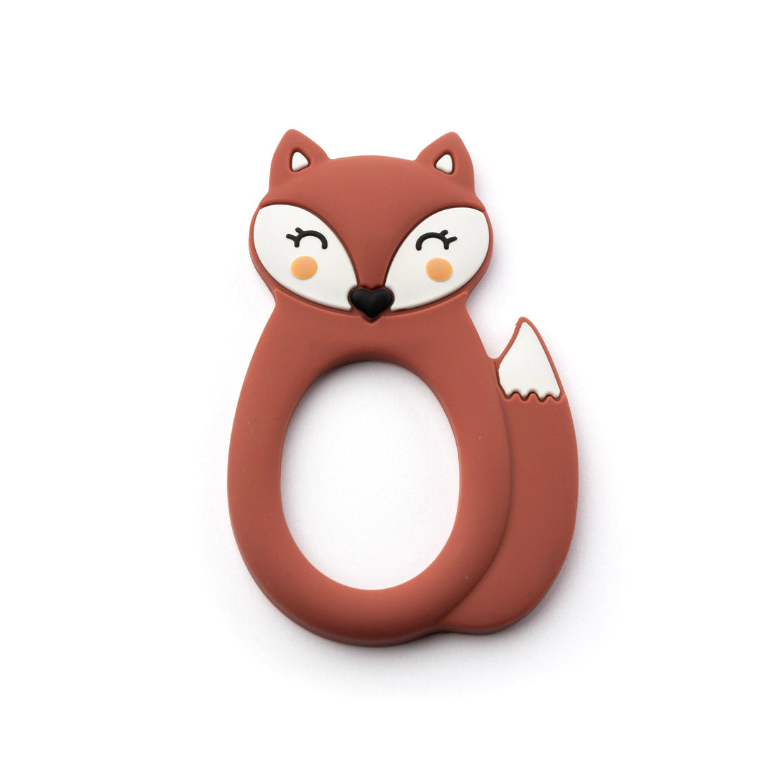 Baby Teether Set Fox Rust Silicone Teether Set By Little Cheeks - quixoticmuses