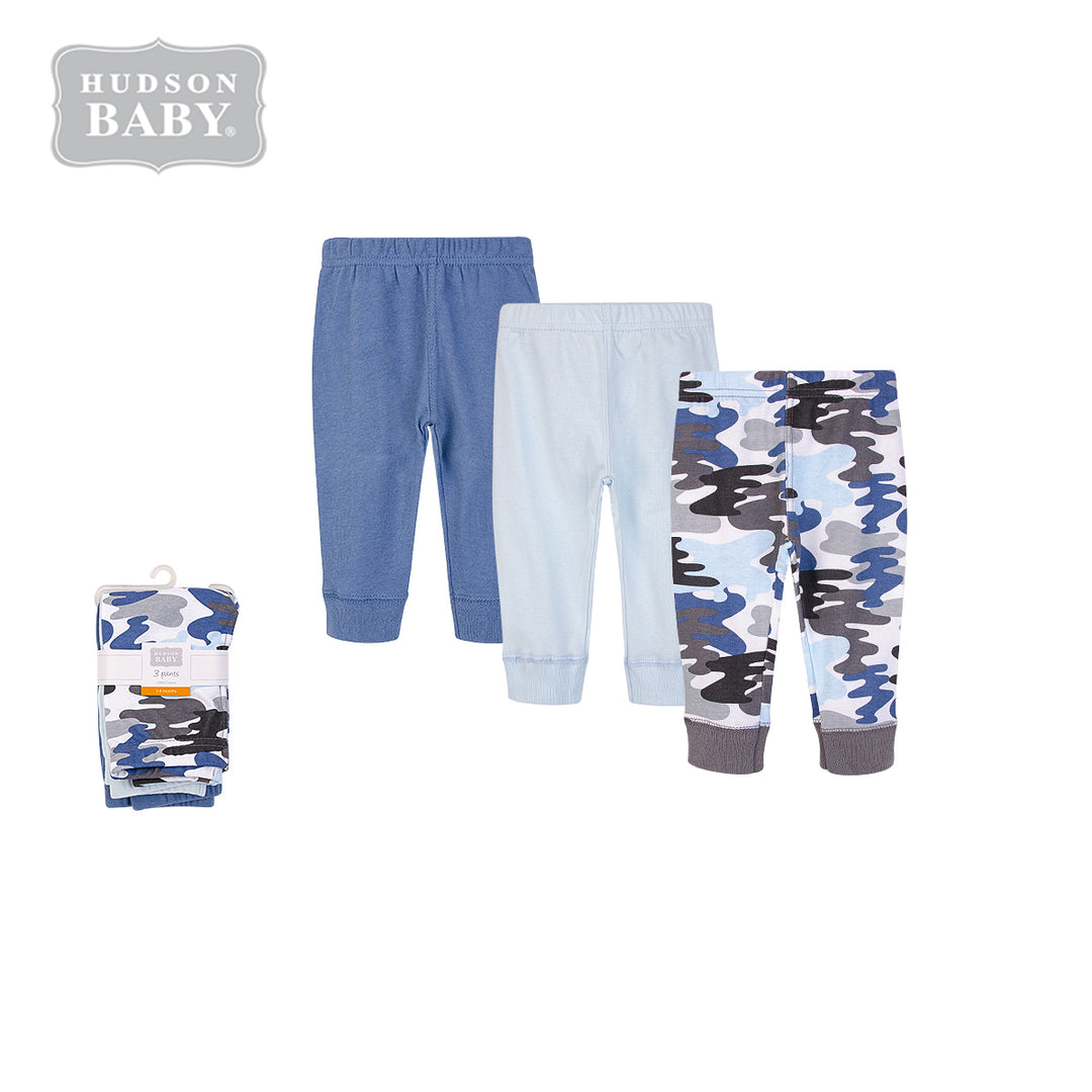 Hudson Baby Boy Pants Set 3pc Blue Camo 14347CH - quixoticmuses