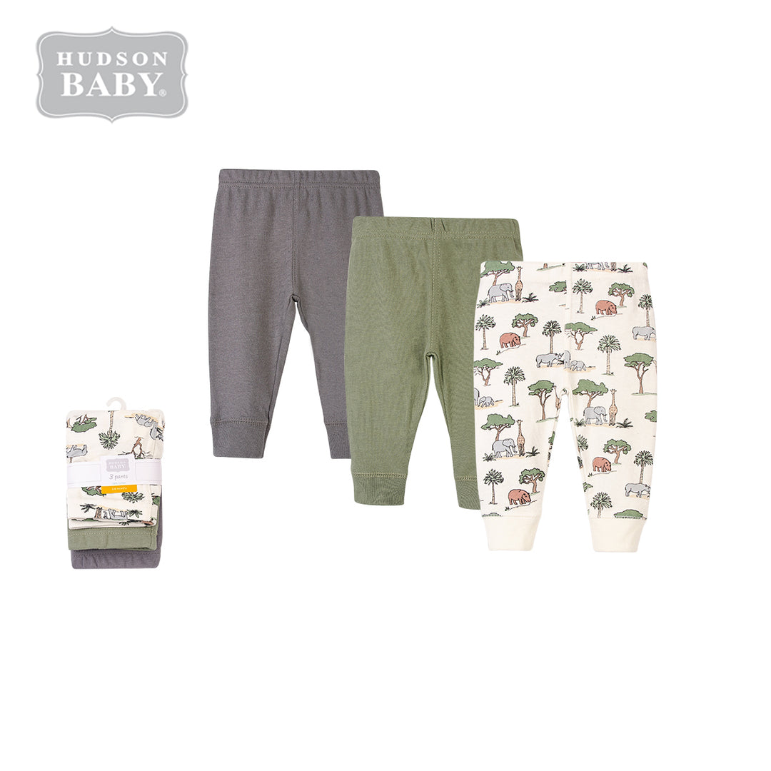 Hudson Baby Boy Pants Set 3pc Going on Safari 00650CH - quixoticmuses