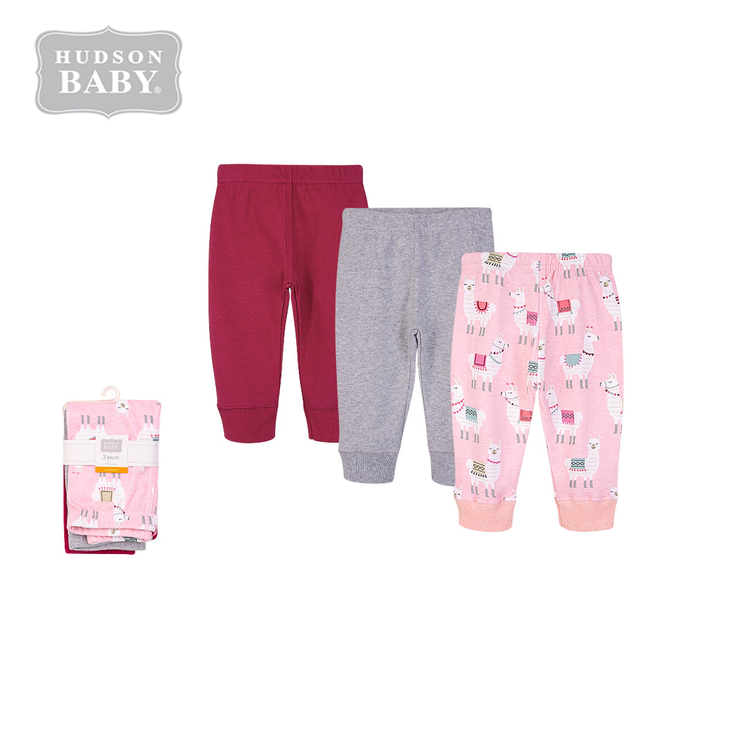 Hudson Baby Girl Pants Set 3pc Llamas 14359CH - quixoticmuses