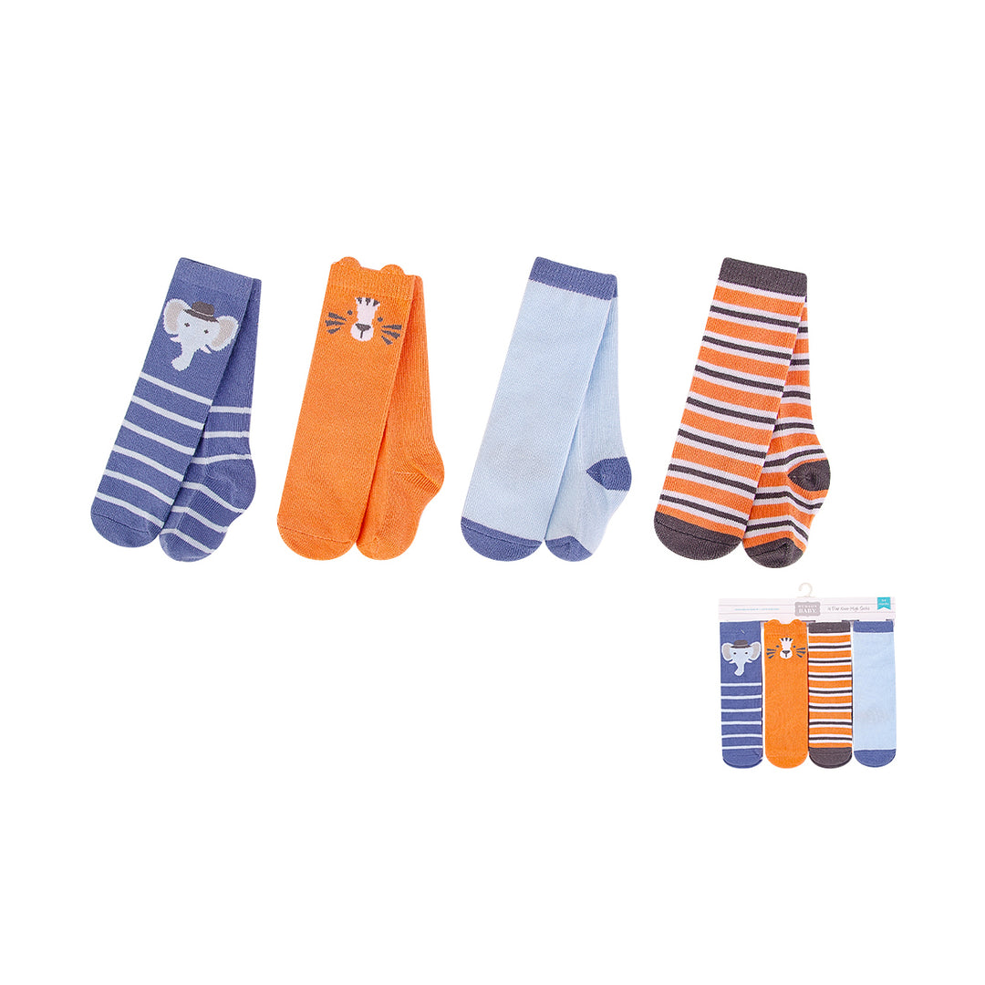 Hudson Baby Knee High Socks 4 Pairs Pack 00812CH - quixoticmuses