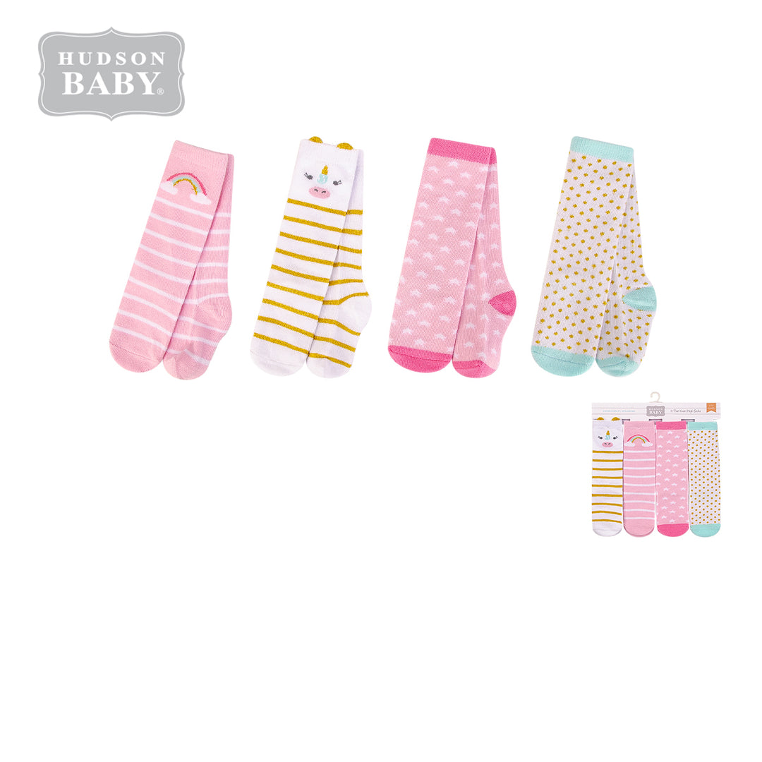 Hudson Baby Knee High Socks 4 Pairs Pack 00833CH - quixoticmuses