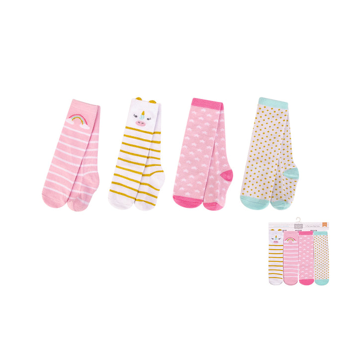 Hudson Baby Knee High Socks 4 Pairs Pack 00833CH - quixoticmuses