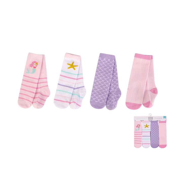 Hudson Baby Knee High Socks 4 Pairs Pack 00842CH - quixoticmuses