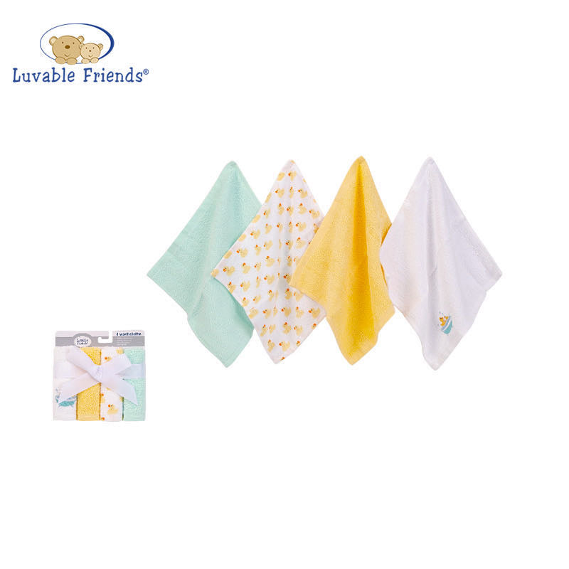 Hudson Baby Washcloth 4pcs Pack 05299 - 1116 - quixoticmuses