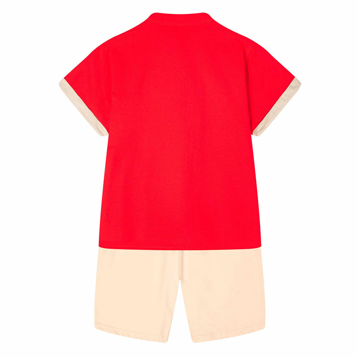 [Pre-order] Baby Kids Boys Cheongsam Set Dancing Lion Top n Shorts CNY Chinese New Year Outfit - quixoticmuses