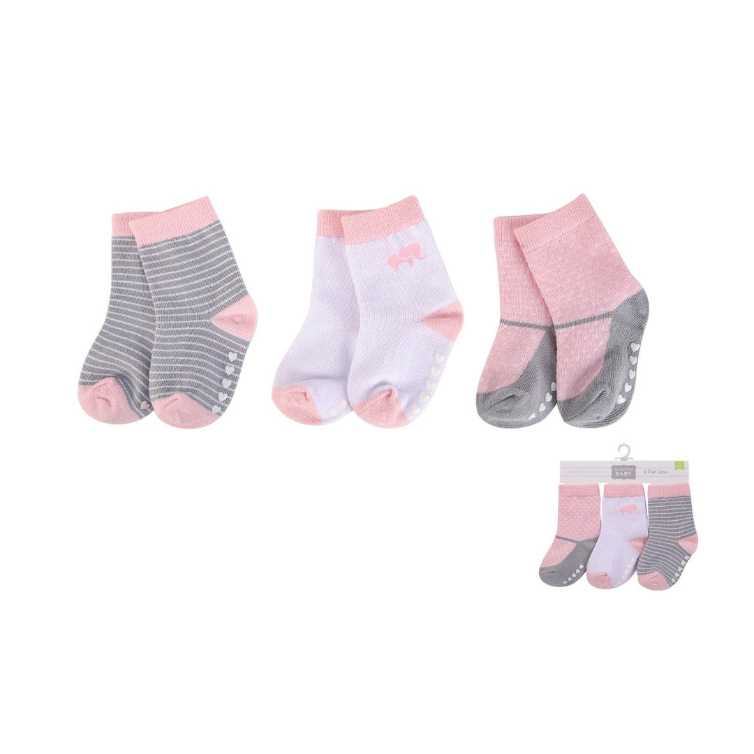 Hudson Baby Socks 3 Pairs Pack Anti-slip 00437CH - quixoticmuses