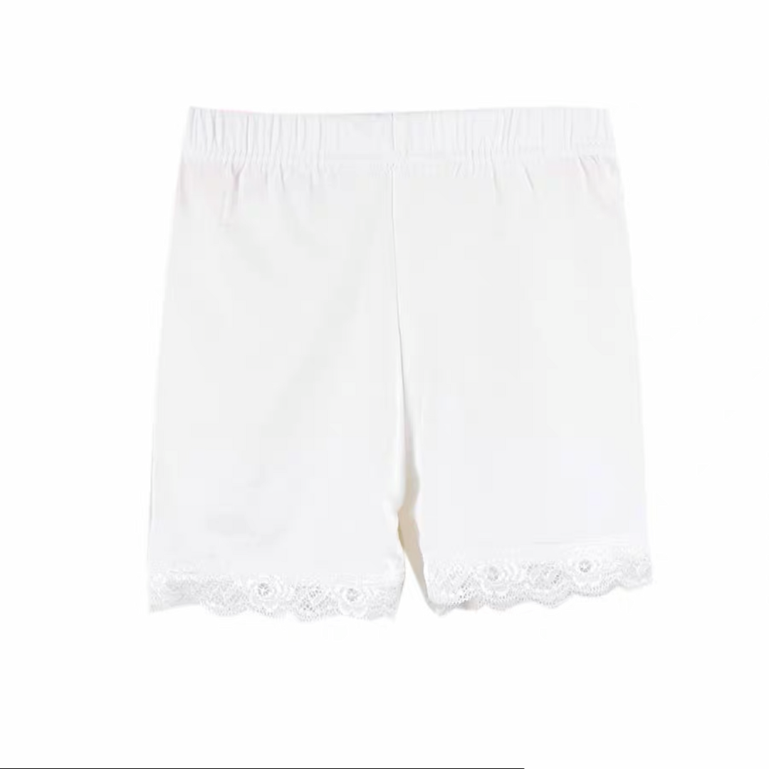 Baby Kids Girls Lace Solid Colour Safety Pants Shorts - quixoticmuses