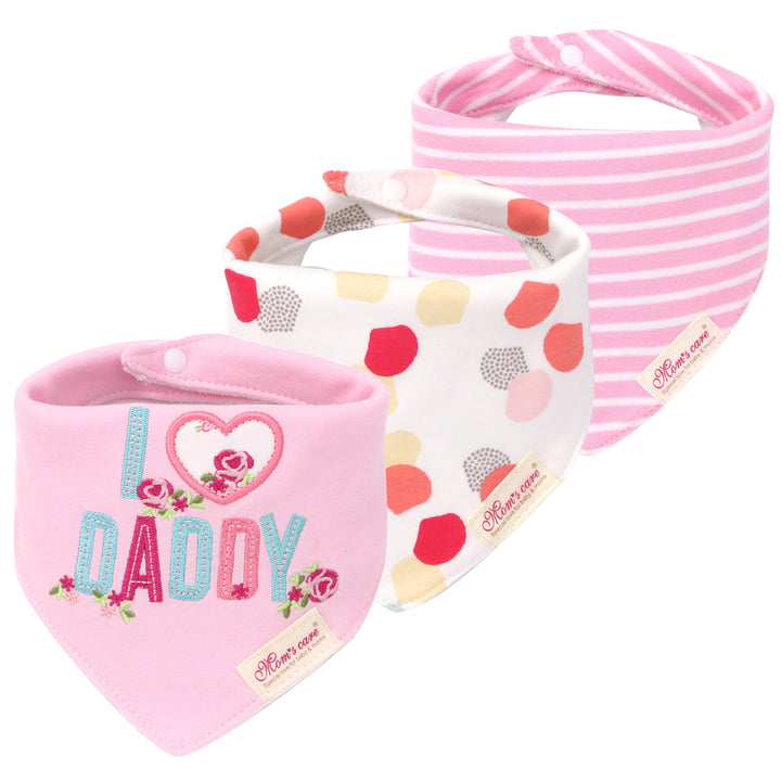 Baby Girl I Love Daddy Dribbler Bibs 3 Pack - quixoticmuses