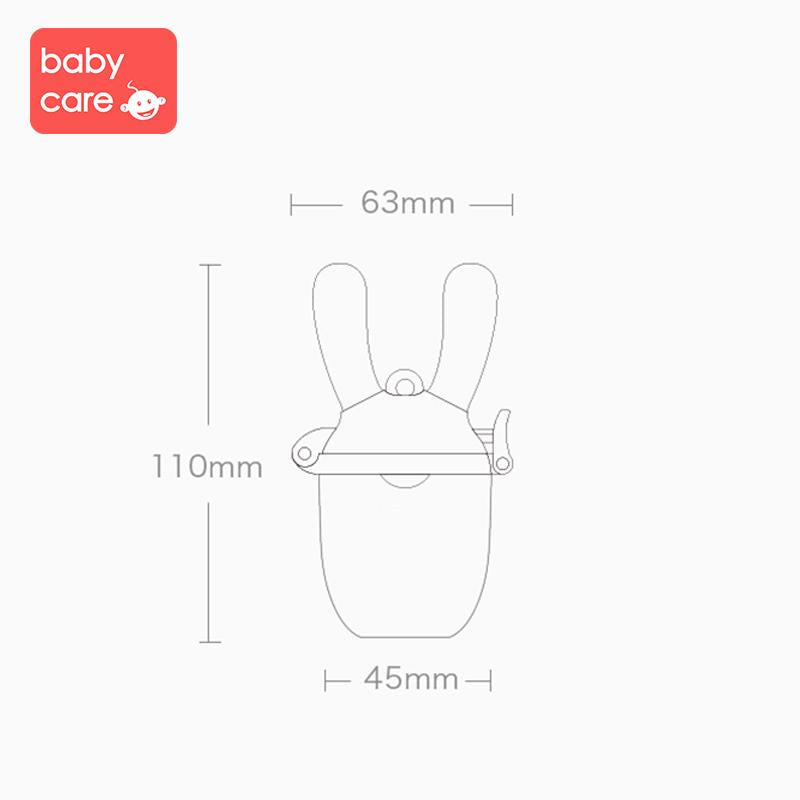 Babycare Baby Food Feeder Feeding Fruit Vegetable Bite Pacifier with 3 Nipple Replacement - quixoticmuses