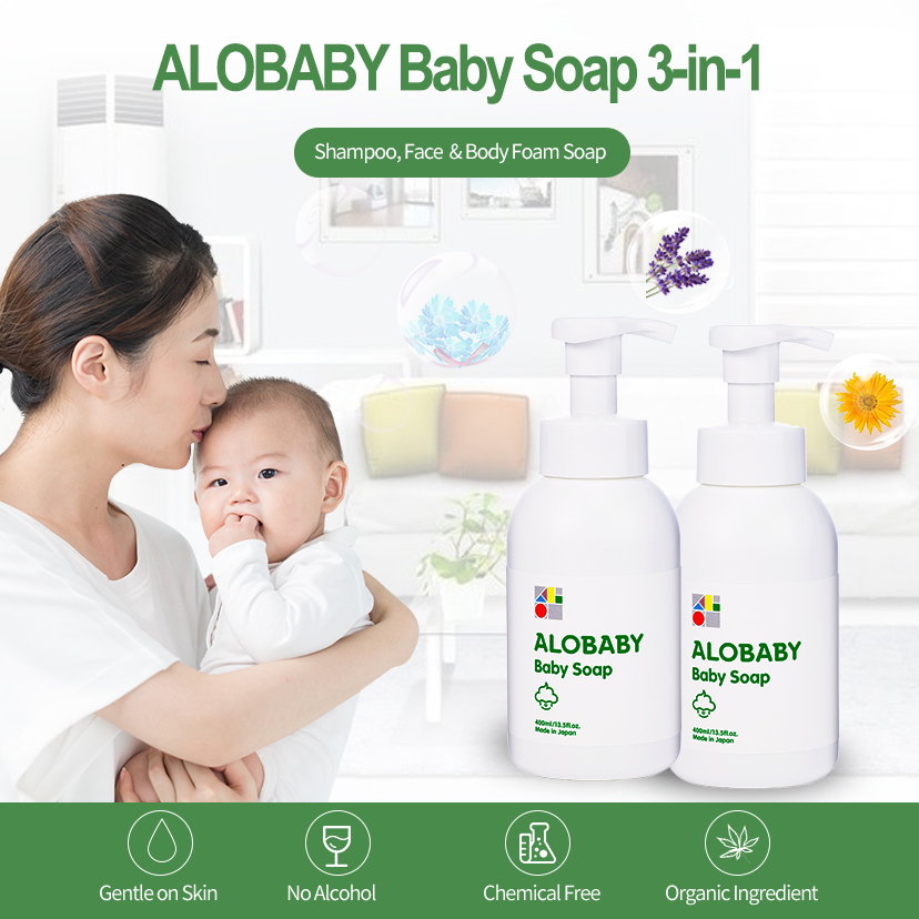 Alobaby Baby Soap (400ml/600ml) - Organic Head to Toe Washes - quixoticmuses