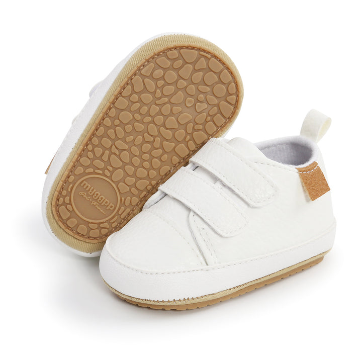 Baby Boy Girl PU Leather Shoes Magic Tape Anti-slip Sneakers - quixoticmuses