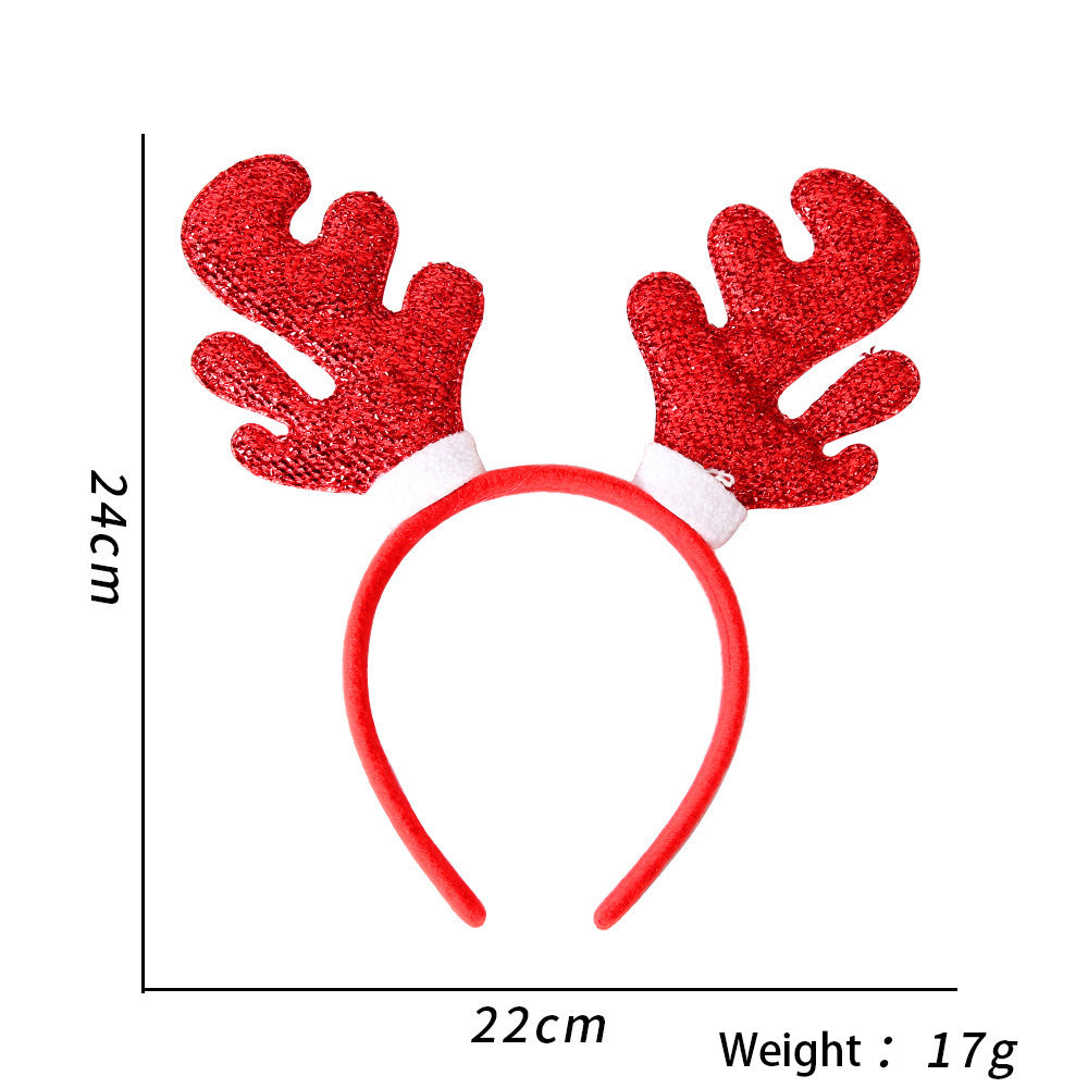 Christmas Holiday Headband Glitter Accessories Christmas Parties Photo Booth (One Size Fits All) - quixoticmuses