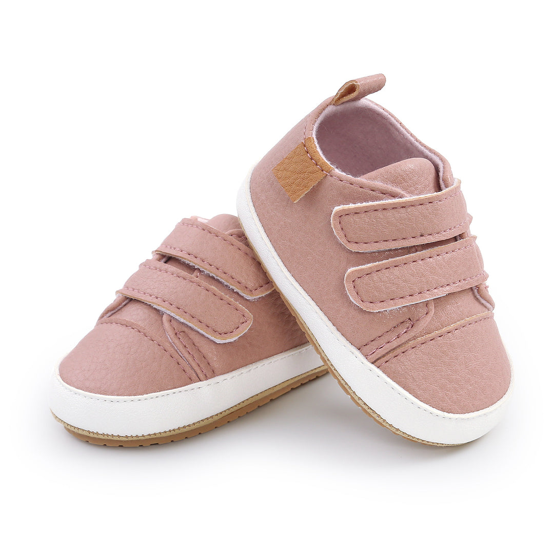 Baby Boy Girl PU Leather Shoes Magic Tape Anti-slip Sneakers - quixoticmuses