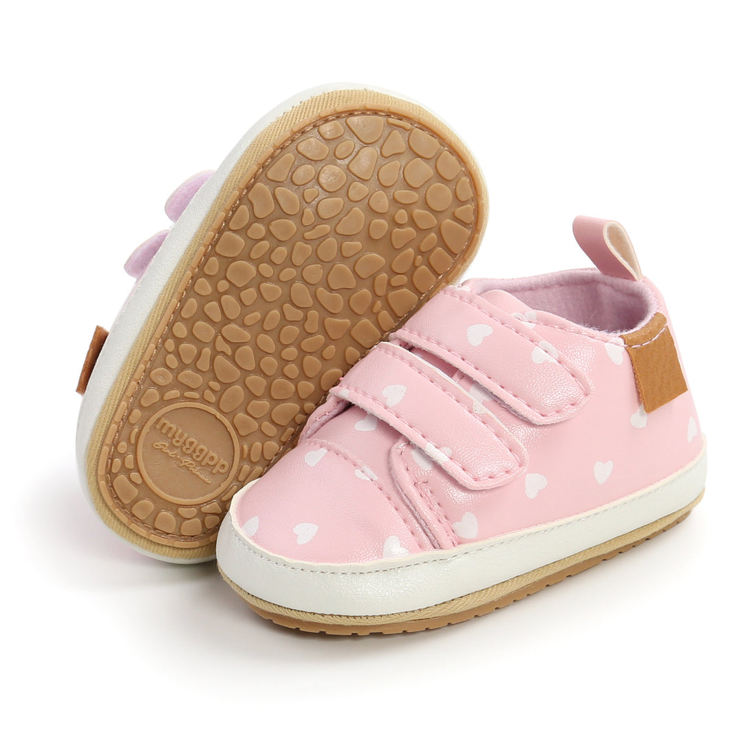 Baby Boy Girl PU Leather Shoes Magic Tape Anti-slip Sneakers - quixoticmuses