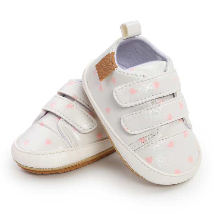 Baby Boy Girl PU Leather Shoes Magic Tape Anti-slip Sneakers - quixoticmuses