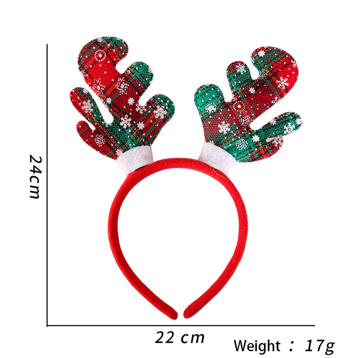 Christmas Holiday Headband Glitter Accessories Christmas Parties Photo Booth (One Size Fits All) - quixoticmuses