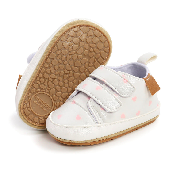 Baby Boy Girl PU Leather Shoes Magic Tape Anti-slip Sneakers - quixoticmuses