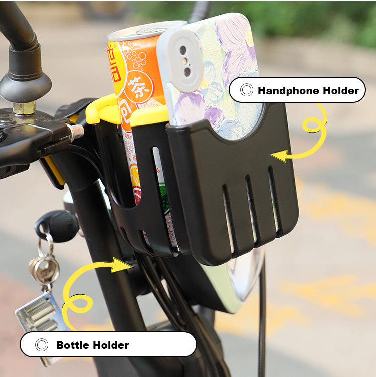 Universal Stroller Cup Holder w Handphone Holder 2-in-1 Stroller Accessories Bike Treadmill Wheelchair Water Bottle Holder - quixoticmuses