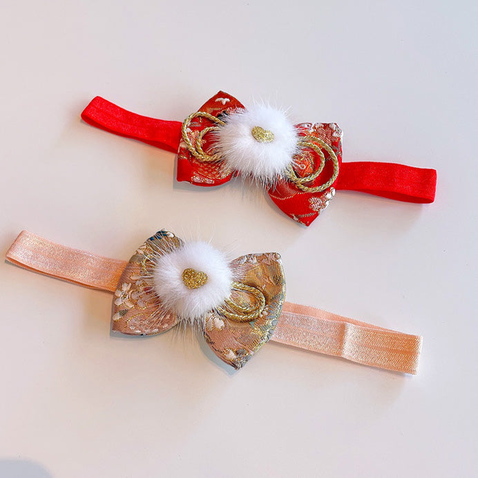 Chinese New Year CNY Baby Girl's Headband Headwrap Hair Accessories - quixoticmuses