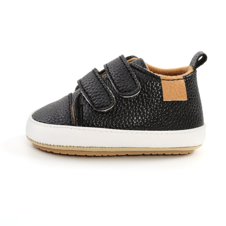 Baby Boy Girl PU Leather Shoes Magic Tape Anti-slip Sneakers - quixoticmuses