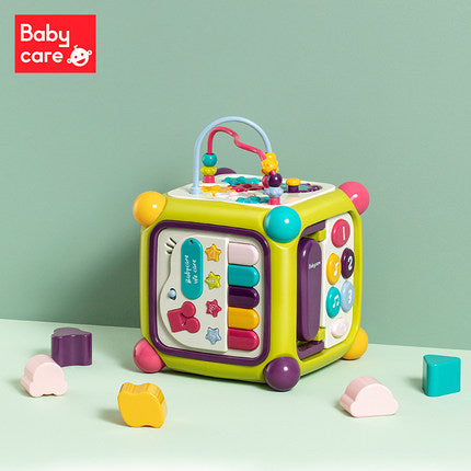 Babycare Baby Activity Box - 6 Sides Multi-Functional Early Educational Toy - quixoticmuses