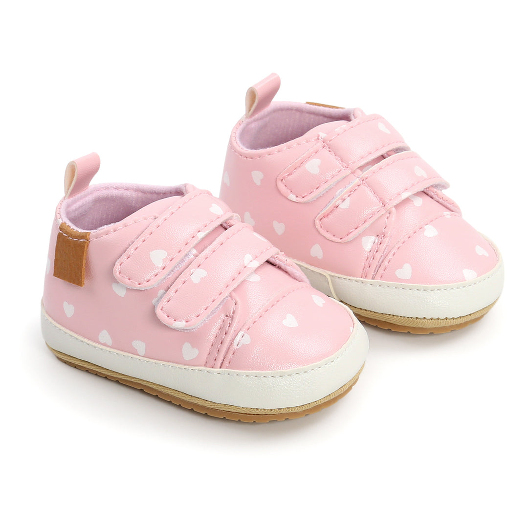 Baby Boy Girl PU Leather Shoes Magic Tape Anti-slip Sneakers - quixoticmuses