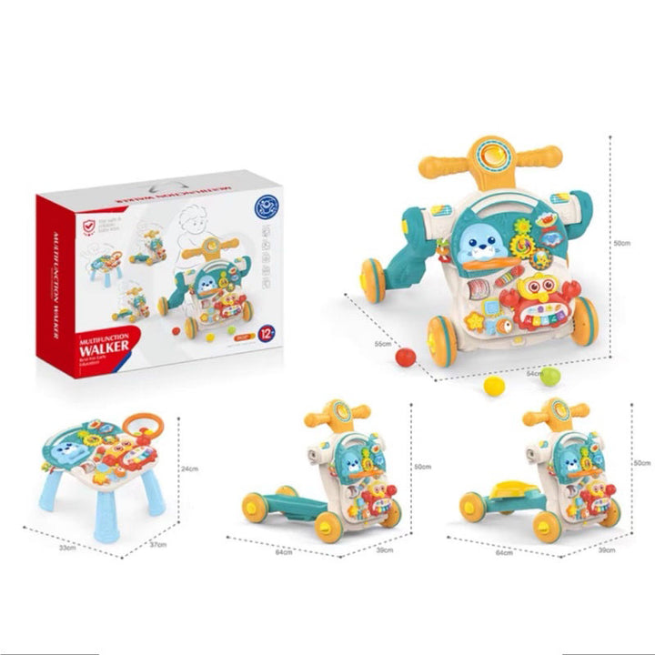 Huanger Baby Push Walker 4 in 1 Activity Center | Balance Bike | Scooter - quixoticmuses