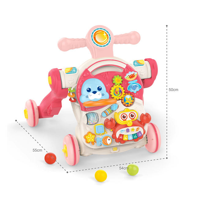 Huanger Baby Push Walker 4 in 1 Activity Center | Balance Bike | Scooter - quixoticmuses